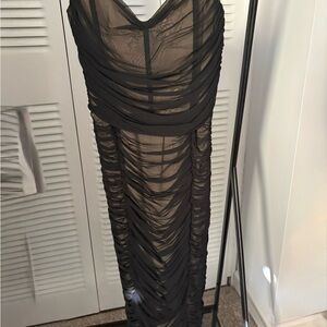 Lulu's Black and Cream Dress